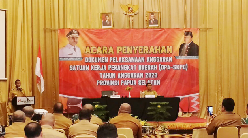 Serahkan Dpa Gubernur Papua Selatan Ingatkan Opd Waktu Kerja Efektif